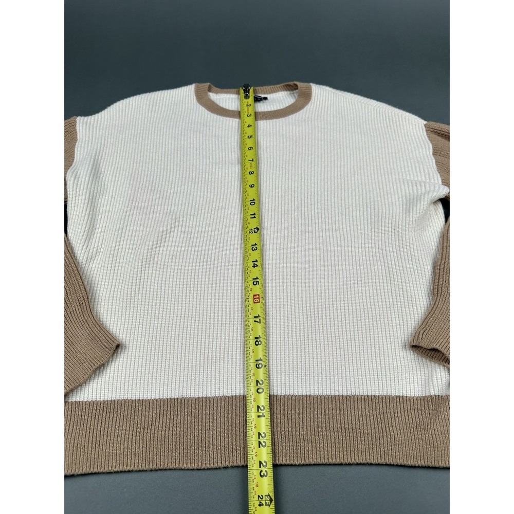Express Women's Crewneck Pecan Long Sleeved Size XS Relaxed Fit Sweater - Picture 7 of 9